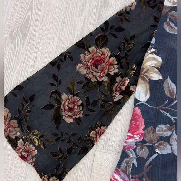 ARATTA SILENT JOURNEY Velvet Burnout Bell Sleeve Mixed Media Boho Blouse XS NWT - Picture 5 of 8